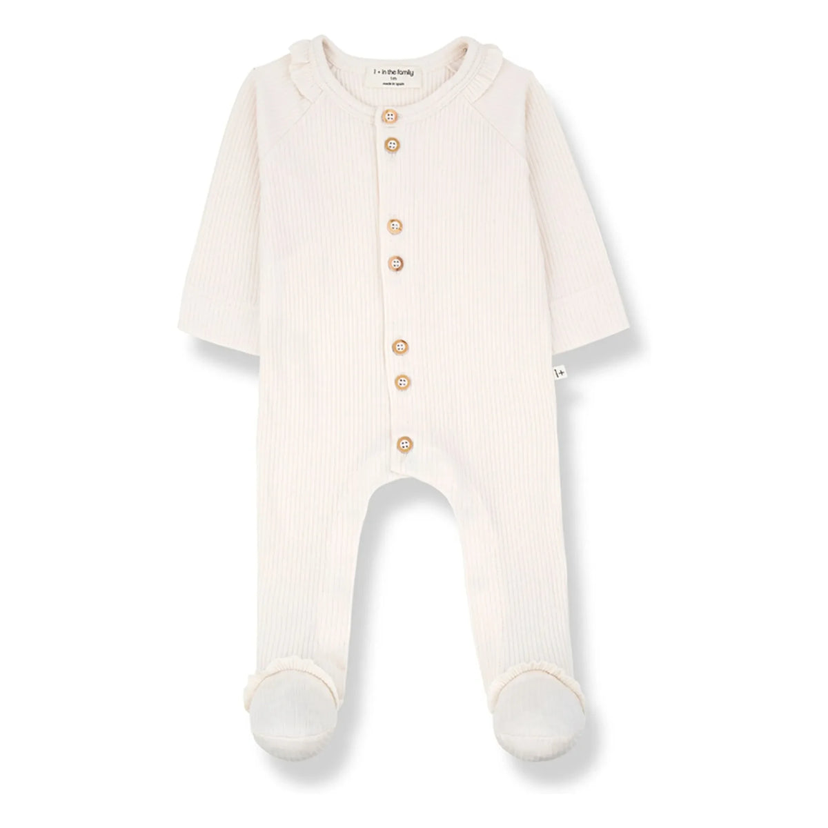 1+ in the family - Clareta Ribbed Pajamas | Ecru