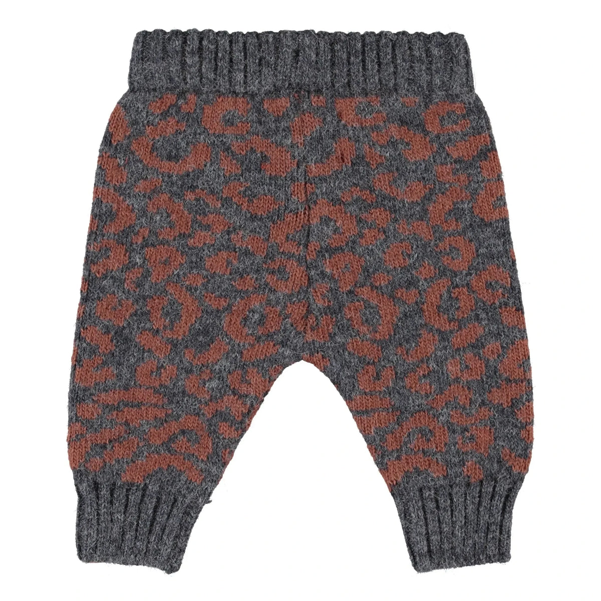 Piupiuchick - Leopard Mesh Leggings | Charcoal Grey