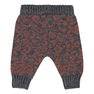 Piupiuchick - Leopard Mesh Leggings | Charcoal Grey