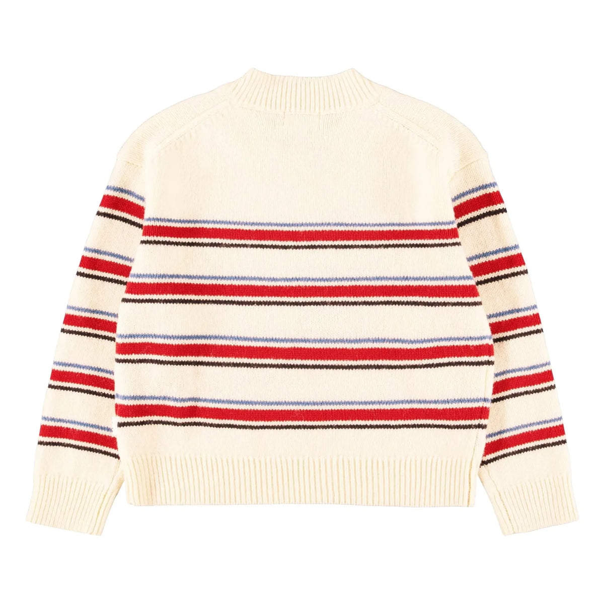 Molo - Gwenda Striped Knot Wool Sweater | White