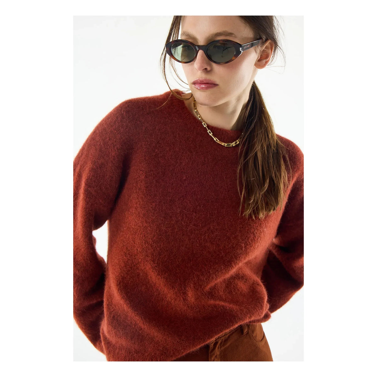 BELLEPIECE - Kipling Baby Alpaca Sweater | Rust Orange