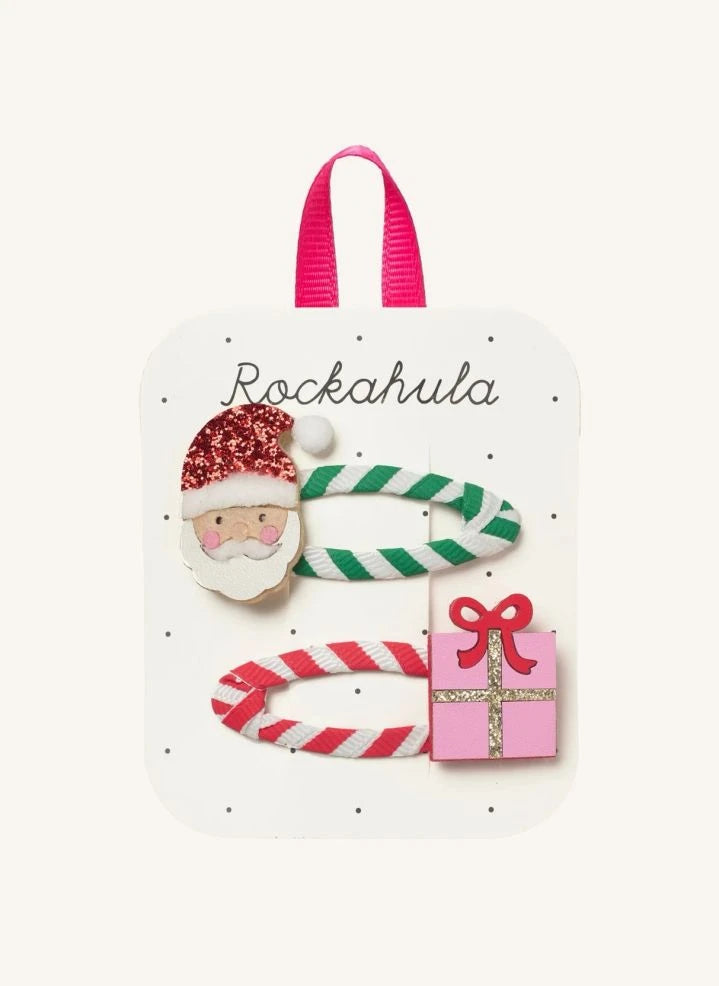 Rockahula Kids - 2-piece Santa hair clip set | Red