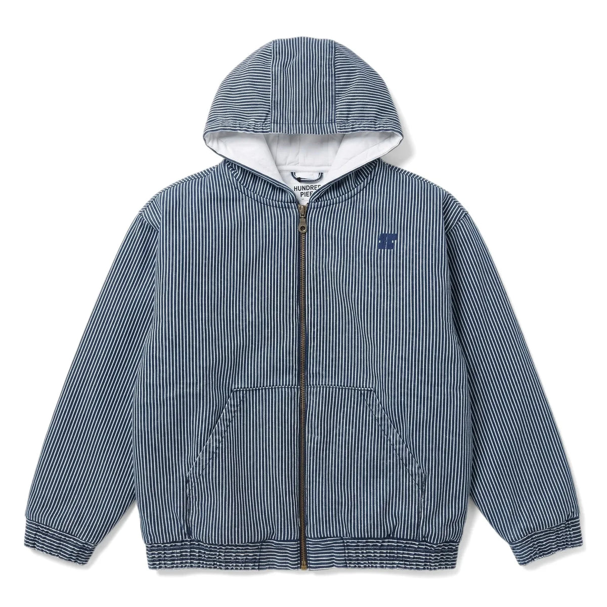 Hundred Pieces - Wyatt Denim Striped Jacket | Indigo Blue