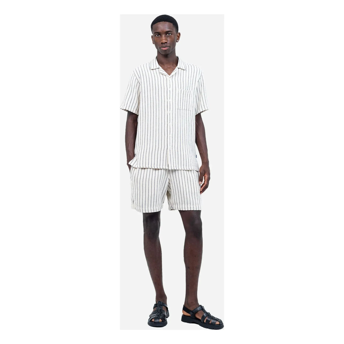 Olow - Aloha Striped Shirt | White
