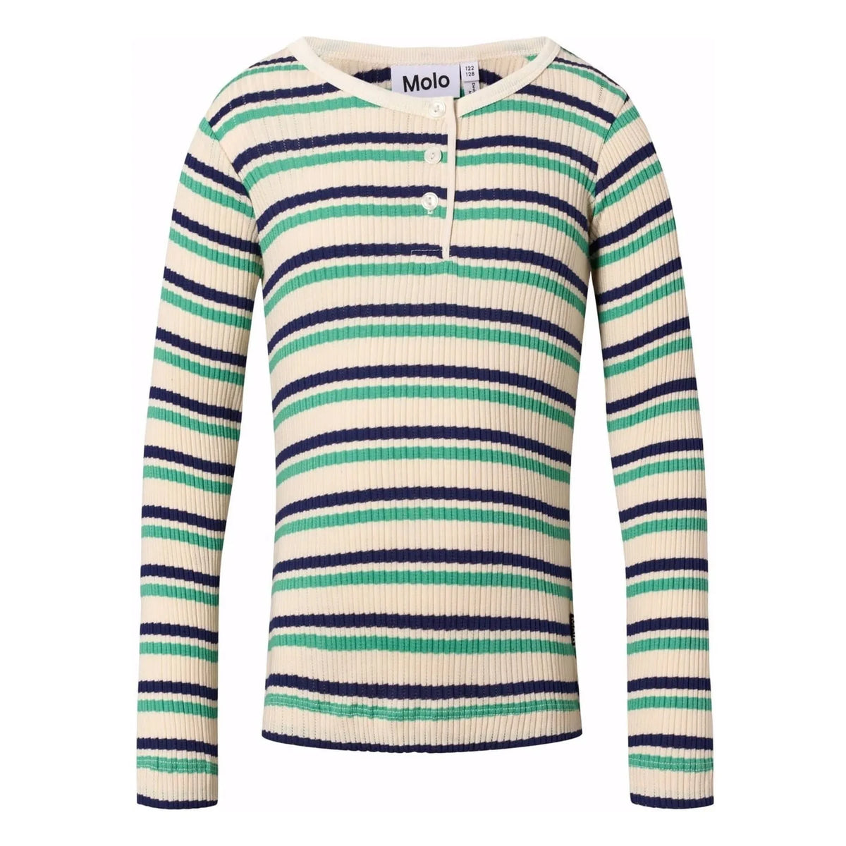Molo - Ruby Striped Organic Cotton T-Shirt | Cream