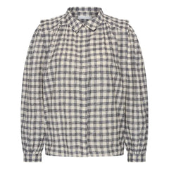 By Bar - Maia Checkered Blouse | Ash Gray