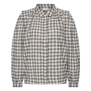By Bar - Maia Checkered Blouse | Ash Gray