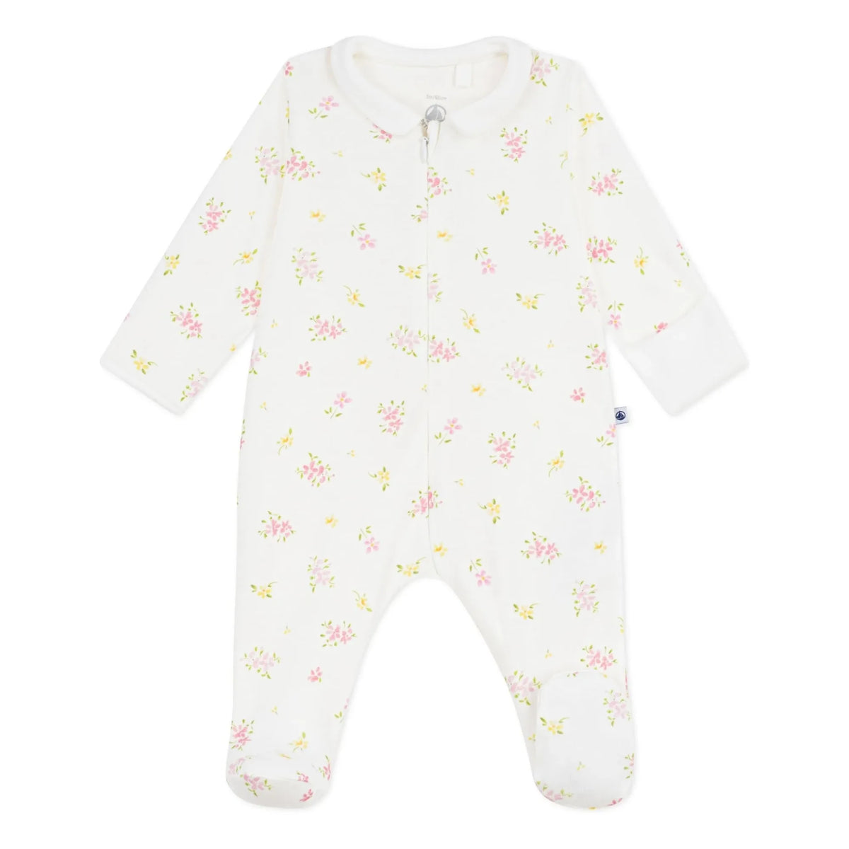 Petit Bateau - Organic Cotton Sleepwear with Floral Pattern | White