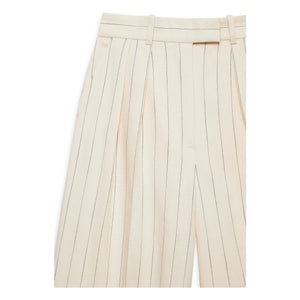 Anine Bing - Lou Striped Pants | Cream