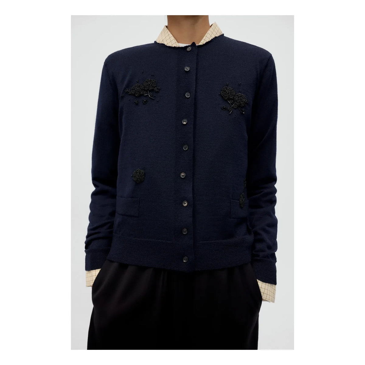 Cordera - Merino Wool Cardigan | Dark Blue