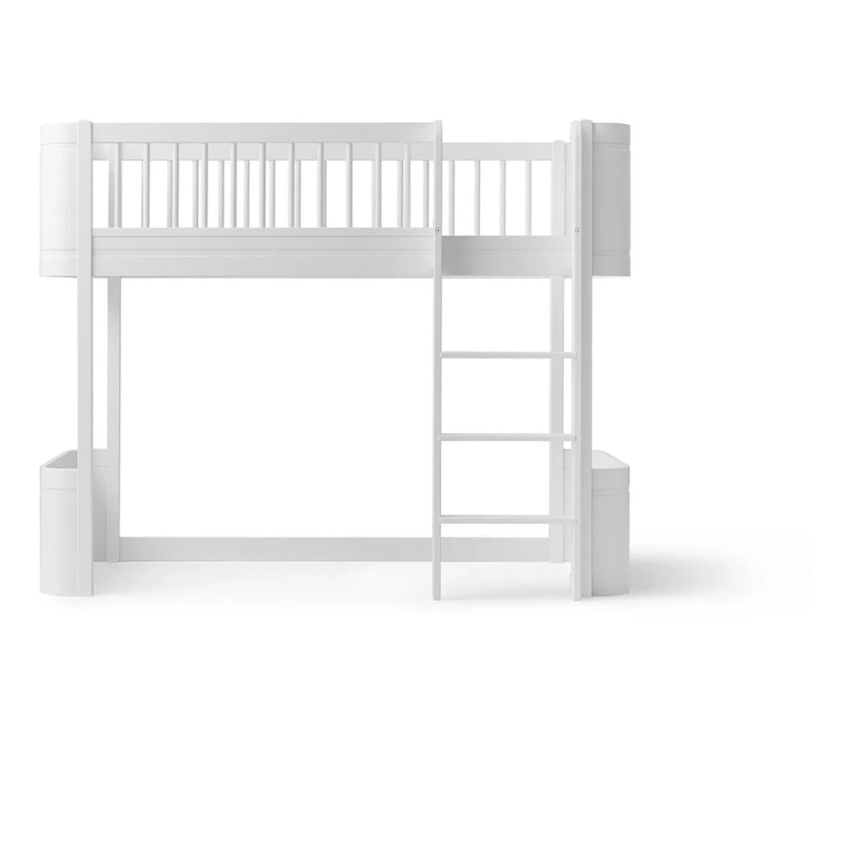Oliver Furniture - Medium Height Wooden Mini+ Bed 68x162cm | White