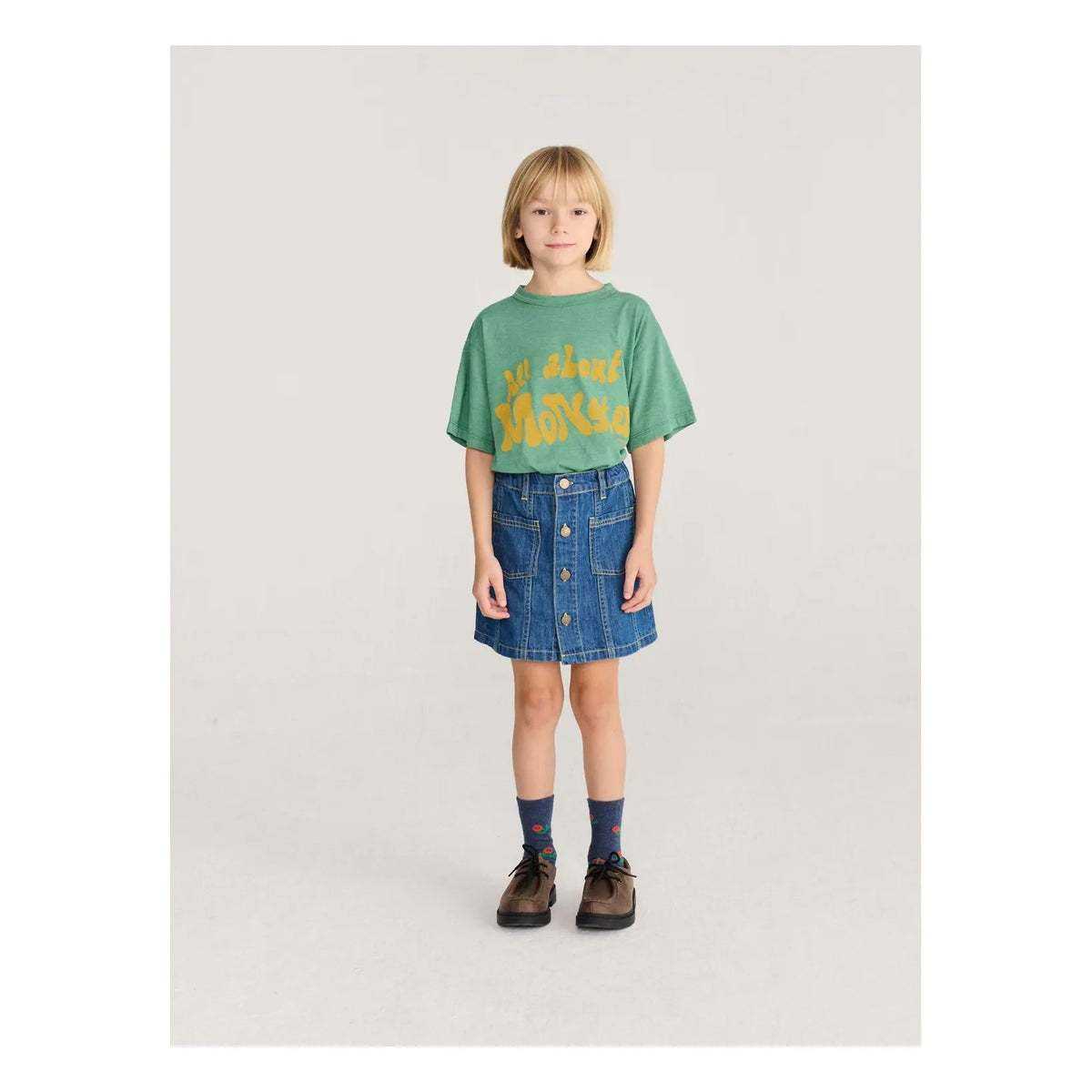 Bobo Choses - All About Monsters T-shirt | Recycled fibers | Green