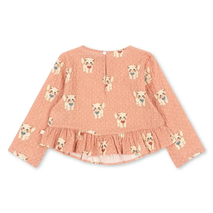 Konges Sløjd - Eline Cats Organic Cotton Blouse | Pink
