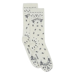Kujten - Sig Bandana Cashmere Socks | White