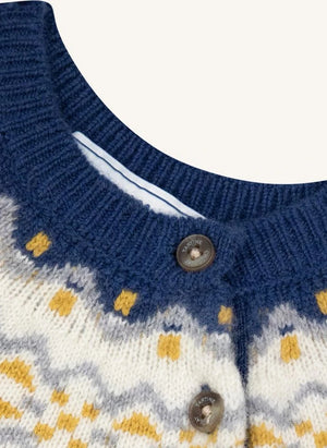 Tartine et Chocolat - Baby Wool Winter Jacquard Sweater | Indigo
