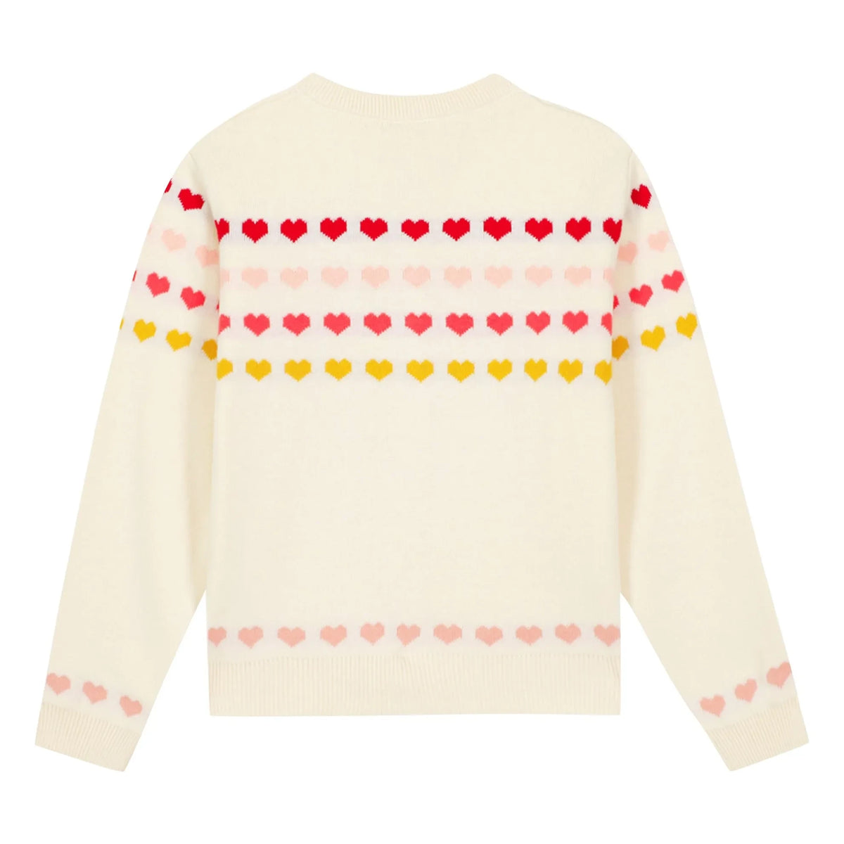 Bonton - Laligne Mini Hearts Cardigan | Ecru
