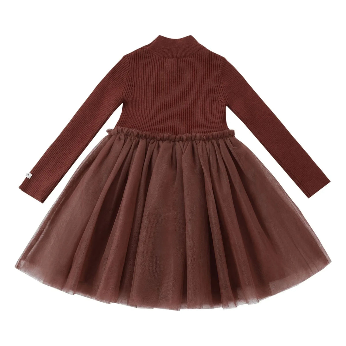 Donsje - Lotus Mixed-Material Dress | Chocolate