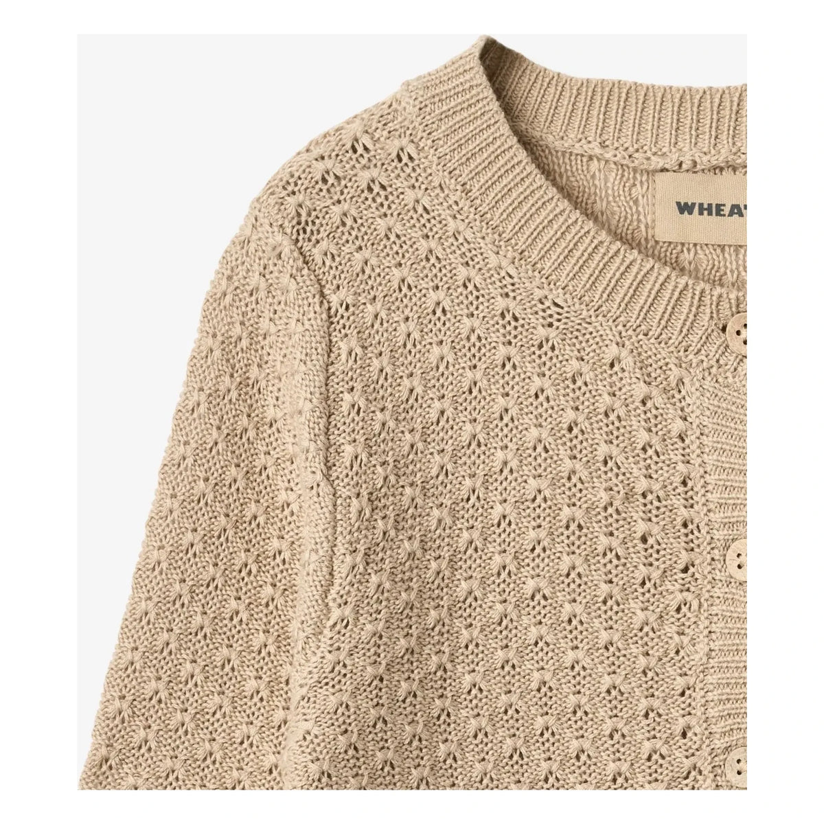 Wheat - Magnella Organic Cotton Cardigan | Ecru