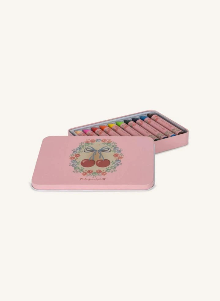 Konges Sløjd - Natural wax crayons - Box of 10 | Pink