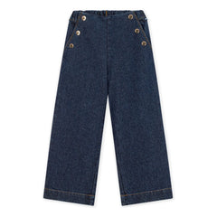 Petit Bateau - Organic Cotton Wide Leg Jeans | Dark Blue