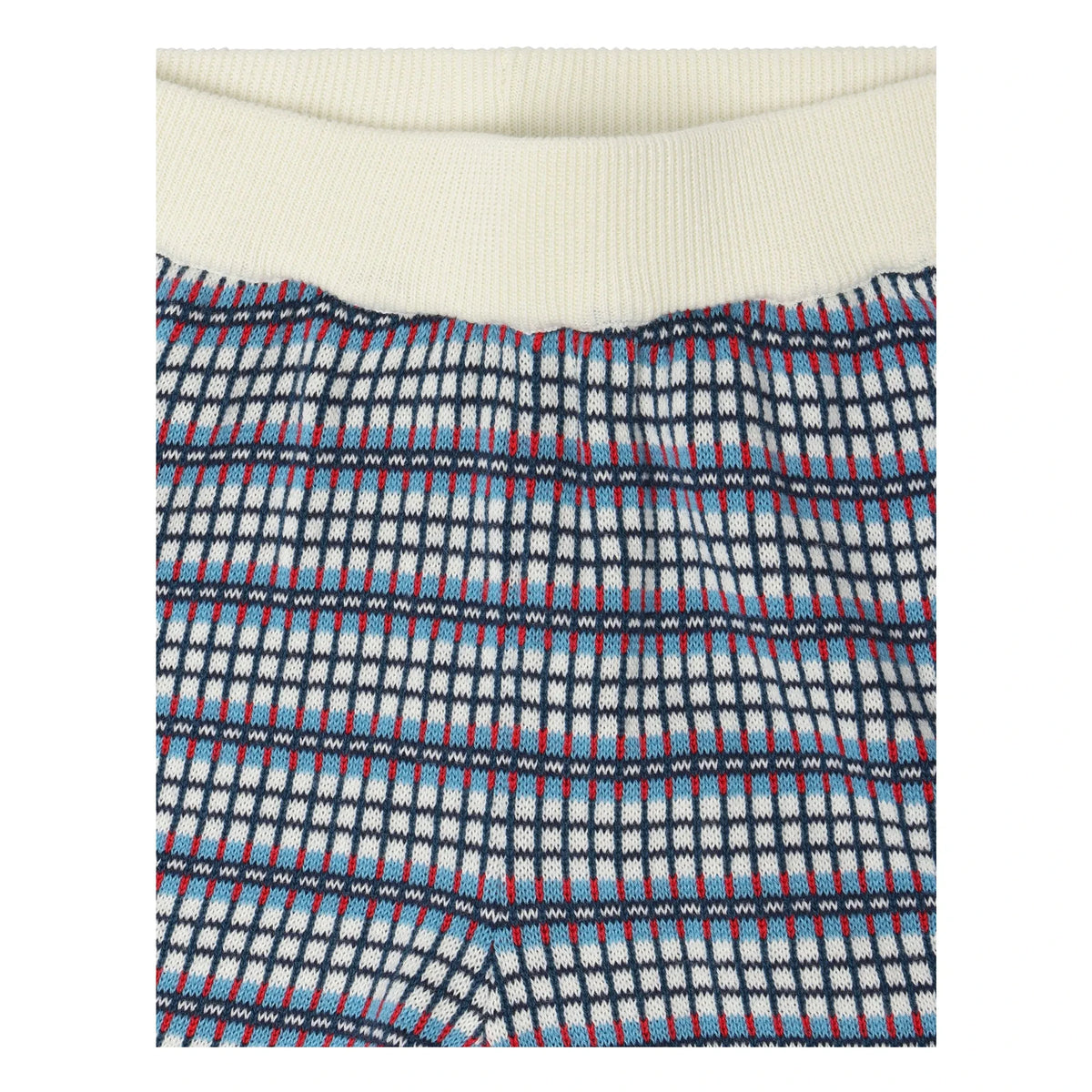 FUB - Organic Cotton Fine Knit Check Shorts | Ecru