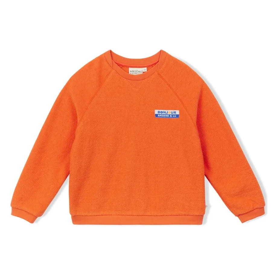 Arsène et Les Pipelettes - Terry Cloth Sweatshirt | Orange