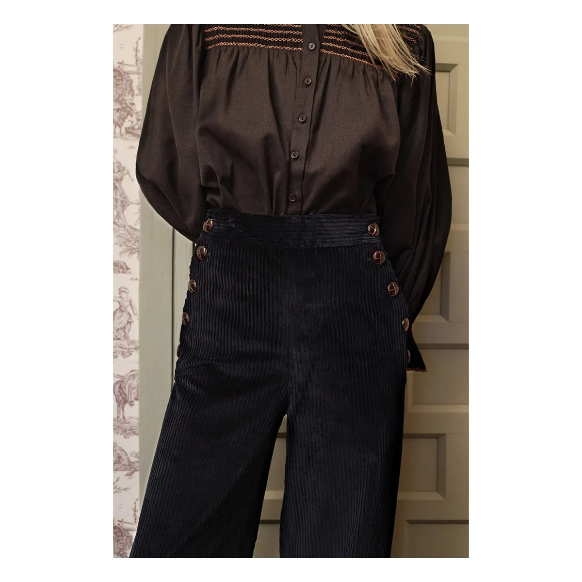 Maria de la Orden - Blossom Cotton Blouse | Black