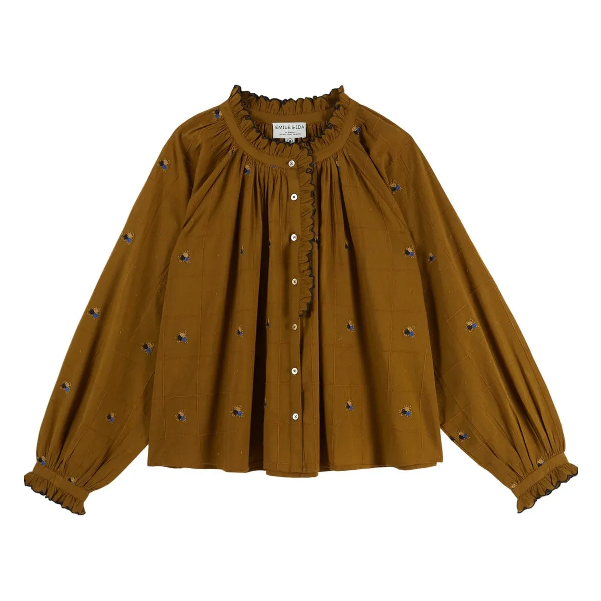 Emile et Ida - Vintage Elyana blouse | Taupe brown