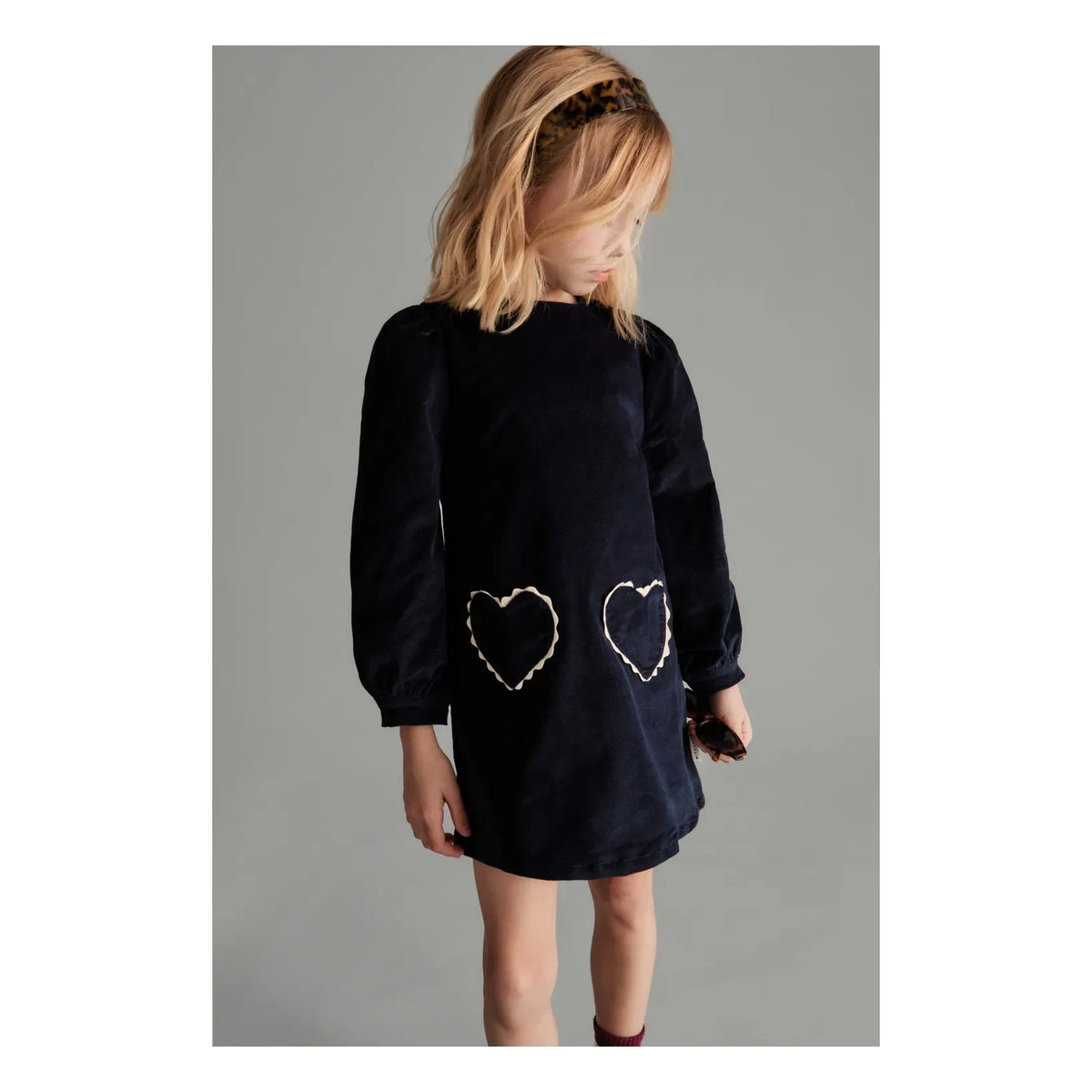 Mipounet - Clotilde Velvet Dress | Midnight Blue