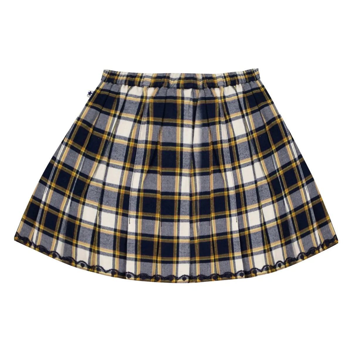Bonton - Mali Checked Skirt | White