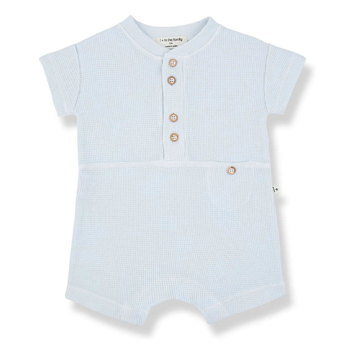 1+ in the family - Volos Embossed Romper | Light Blue