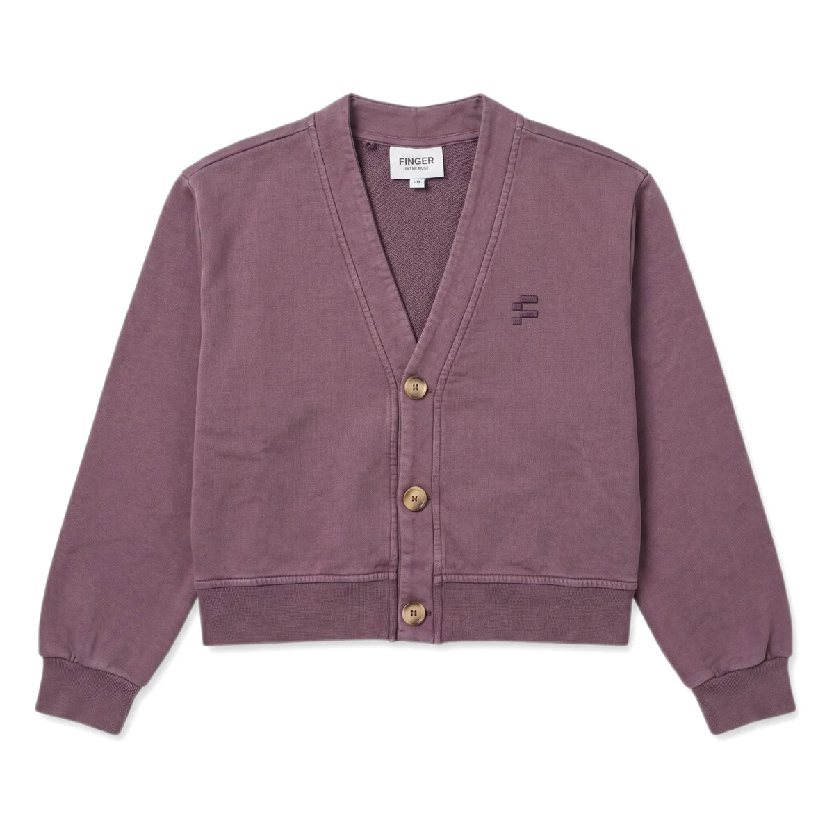 Finger in the nose - Lars Organic Cotton Cardigan | Dark purple