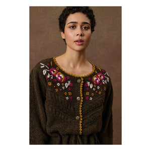 Louise Misha - Sandya Wool Cardigan | Terre cuite