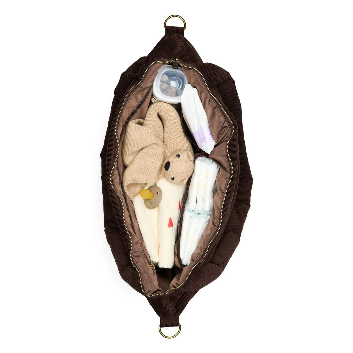 Studio Noos - Velvet baby care bag | Dark Brown