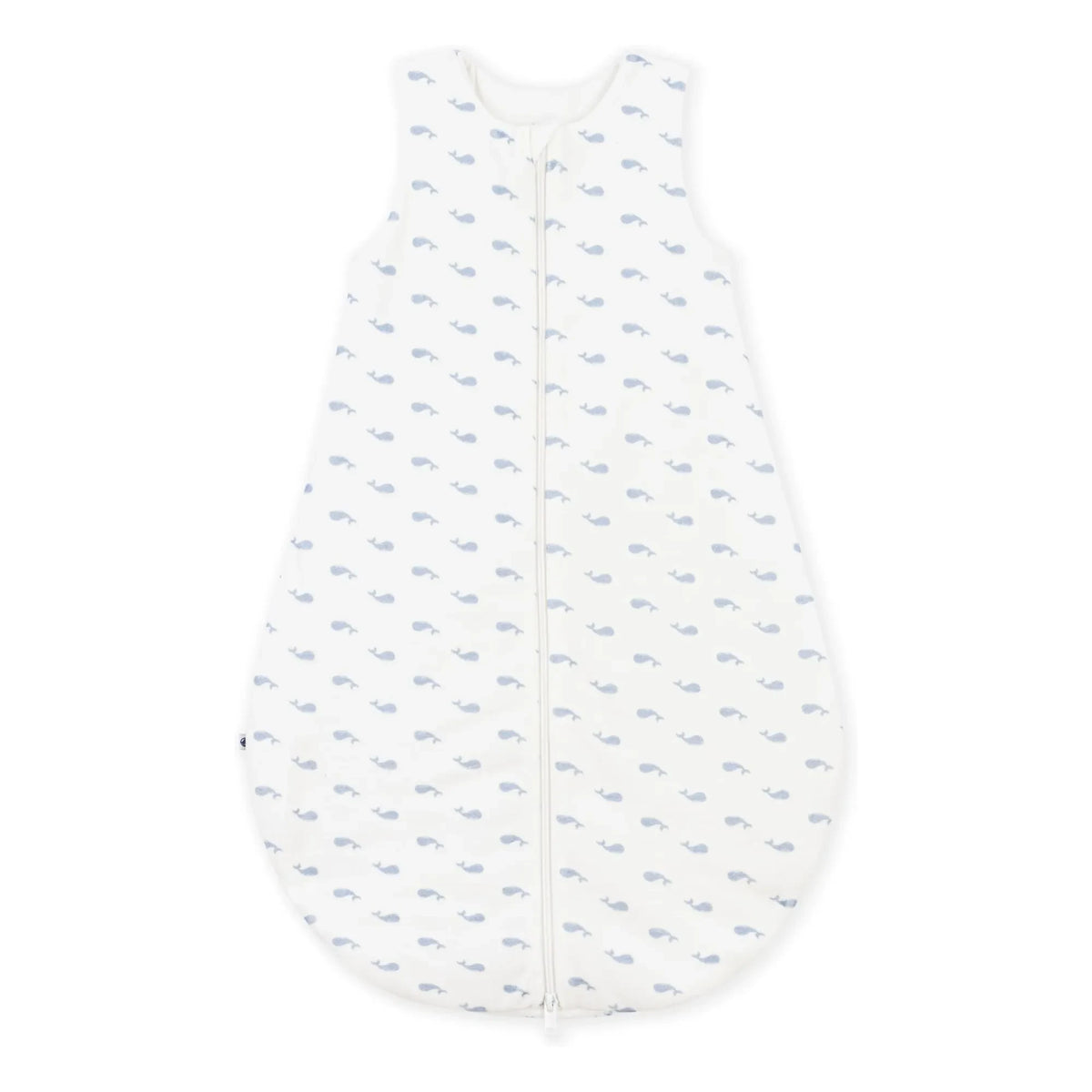 Petit Bateau - Baleines Organic Cotton Sleeping Bag | White