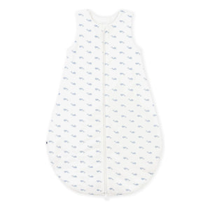 Petit Bateau - Baleines Organic Cotton Sleeping Bag | White