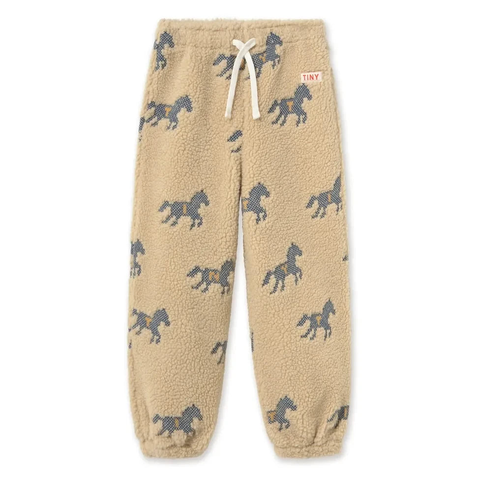 Tinycottons - Sherpa Style Horse Jogger | Cream