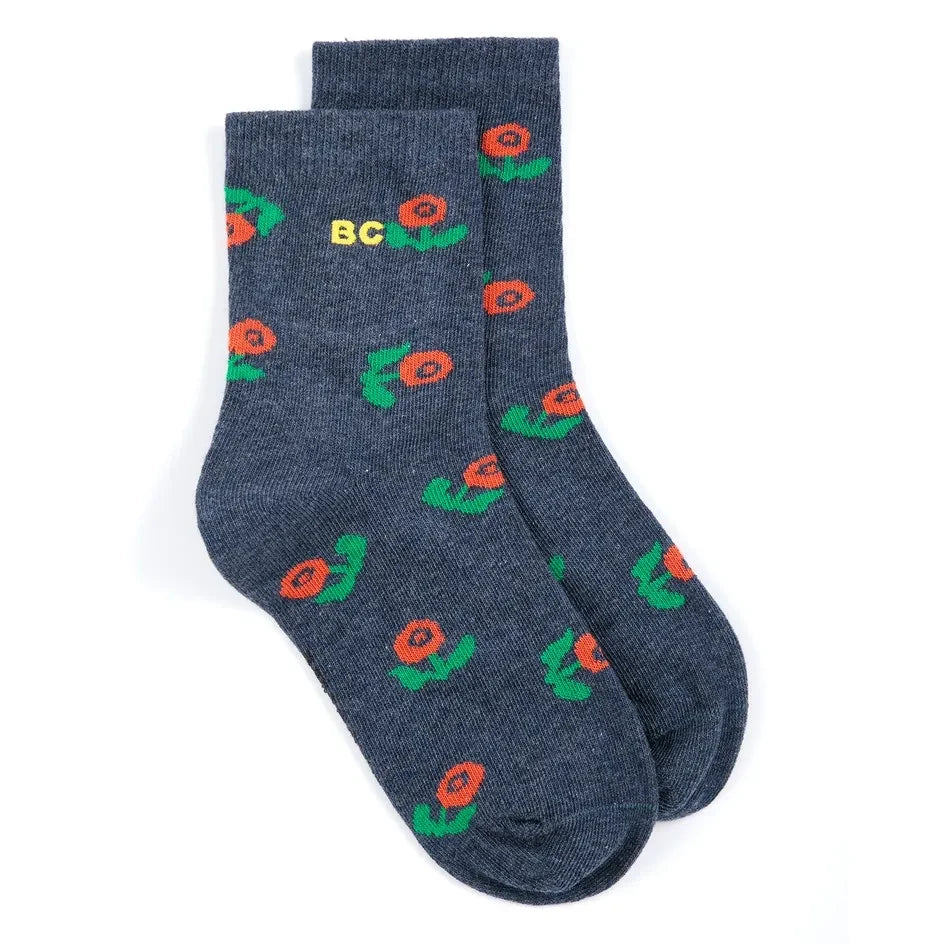 Bobo Choses - Organic Cotton Flower Socks | Purple
