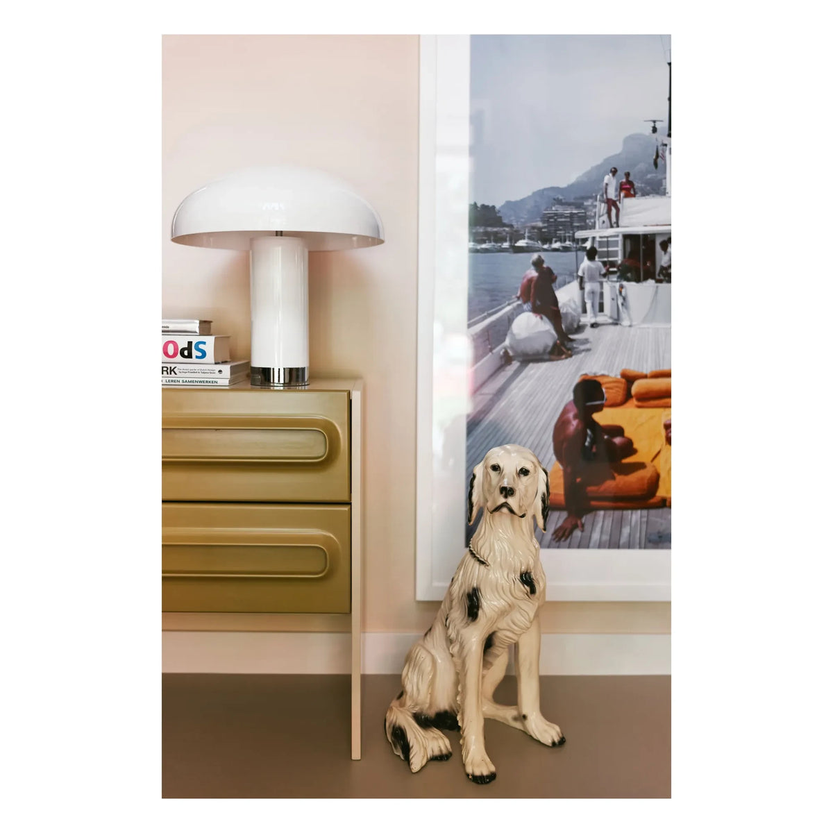 HKliving - Living Room Table Lamp | Cream