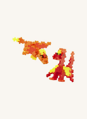 Plus-Plus - Fire Dragon Tubes - 100 Pieces | Orange