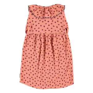 Piupiuchick - Organic Cotton Floral Dress | Coral