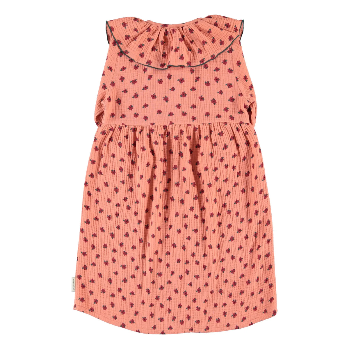 Piupiuchick - Organic Cotton Floral Dress | Coral