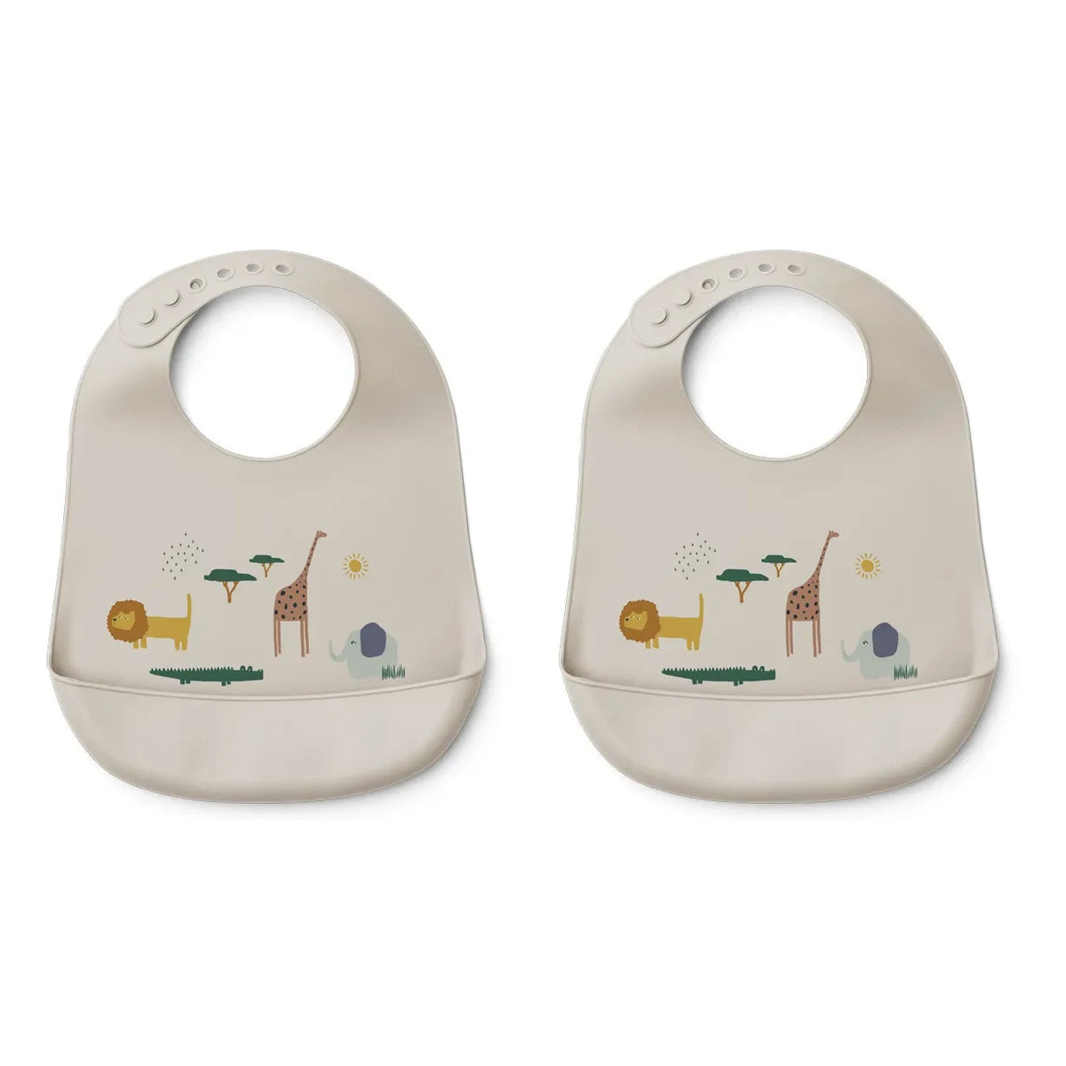 Liewood - Tilda Safari Silicone Bibs - Set of 2 | Sand