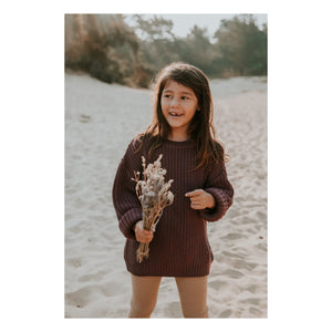 Yuki - Thick Organic Cotton Sweater | Burgundy