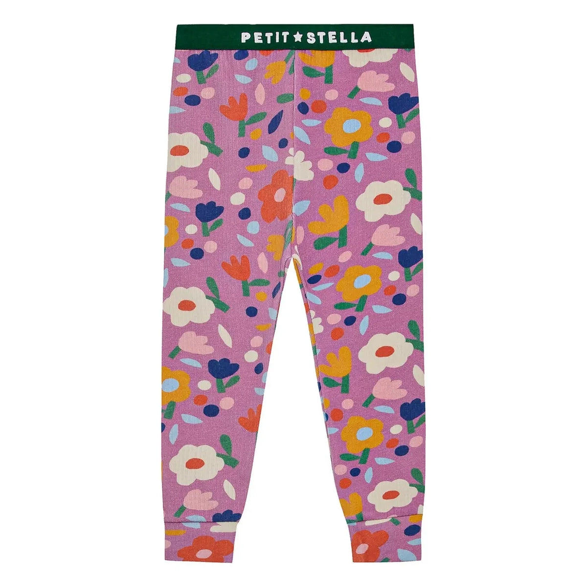 Petit Stella - Floral Pattern Pima Cotton and Modal Pajama | Plum
