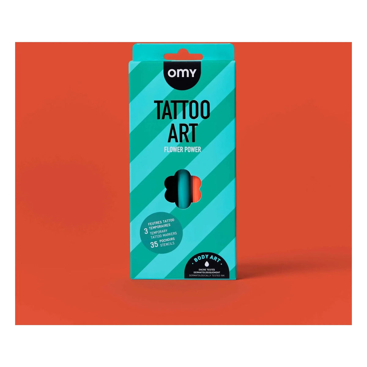 Omy - Felt markers and templates for temporary tattoos | Green