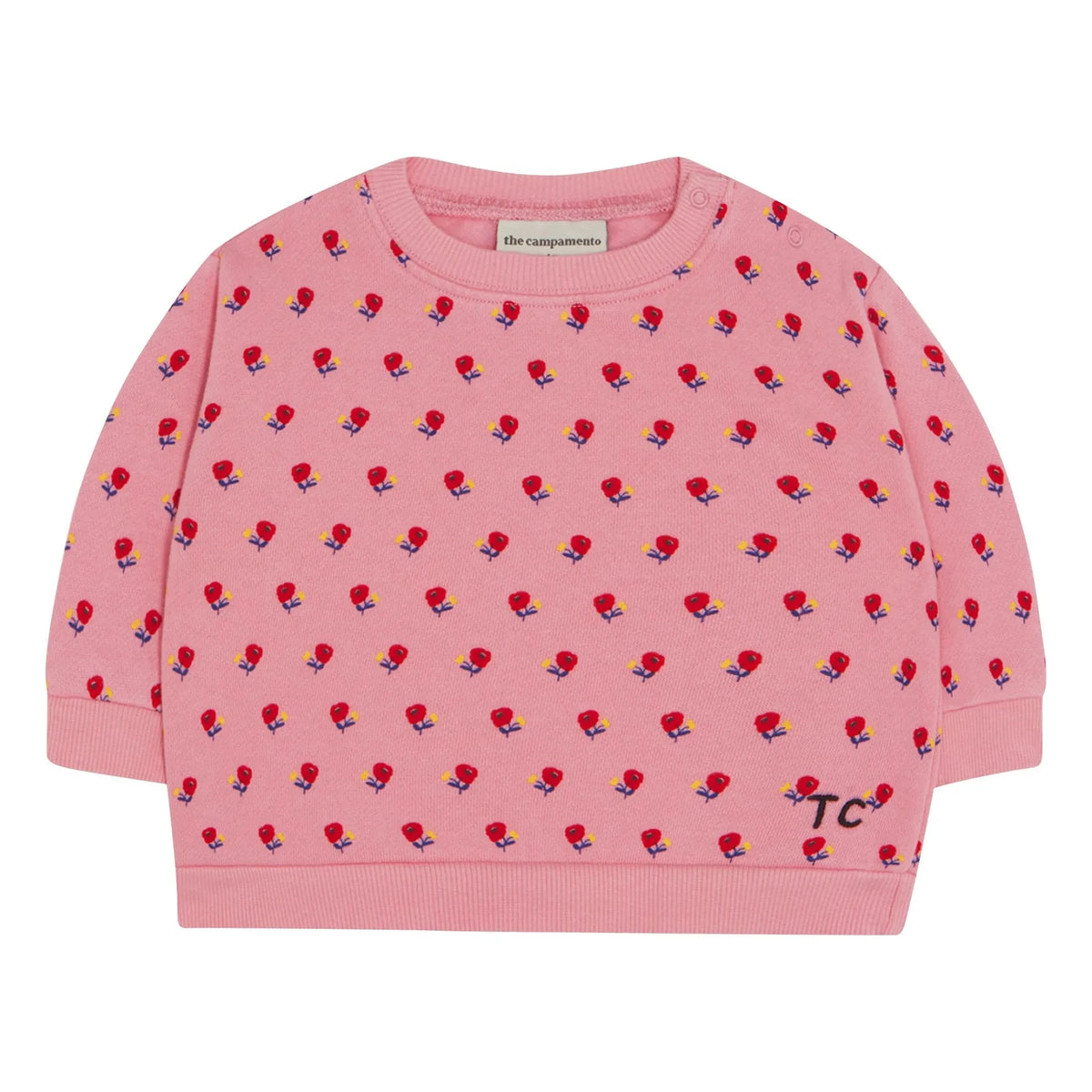 The Campamento - Floral Baby Sweatshirt | Pink