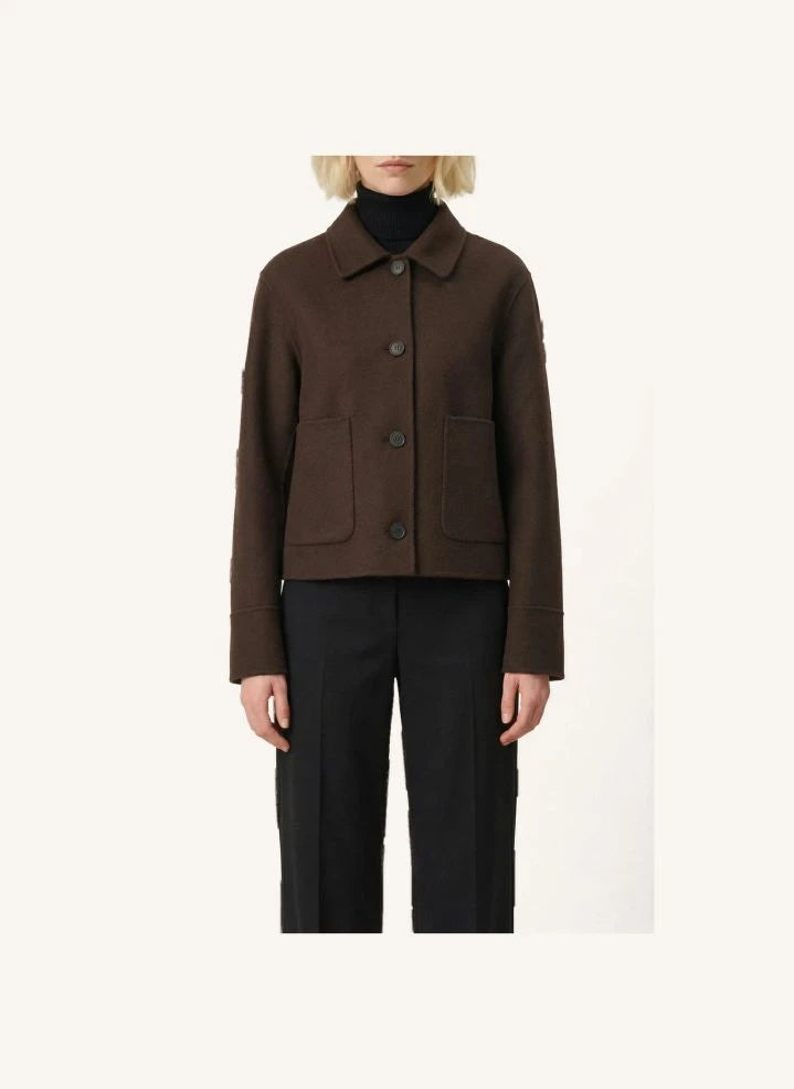 Vanessa Bruno - Henri Laine jacket | Chocolate