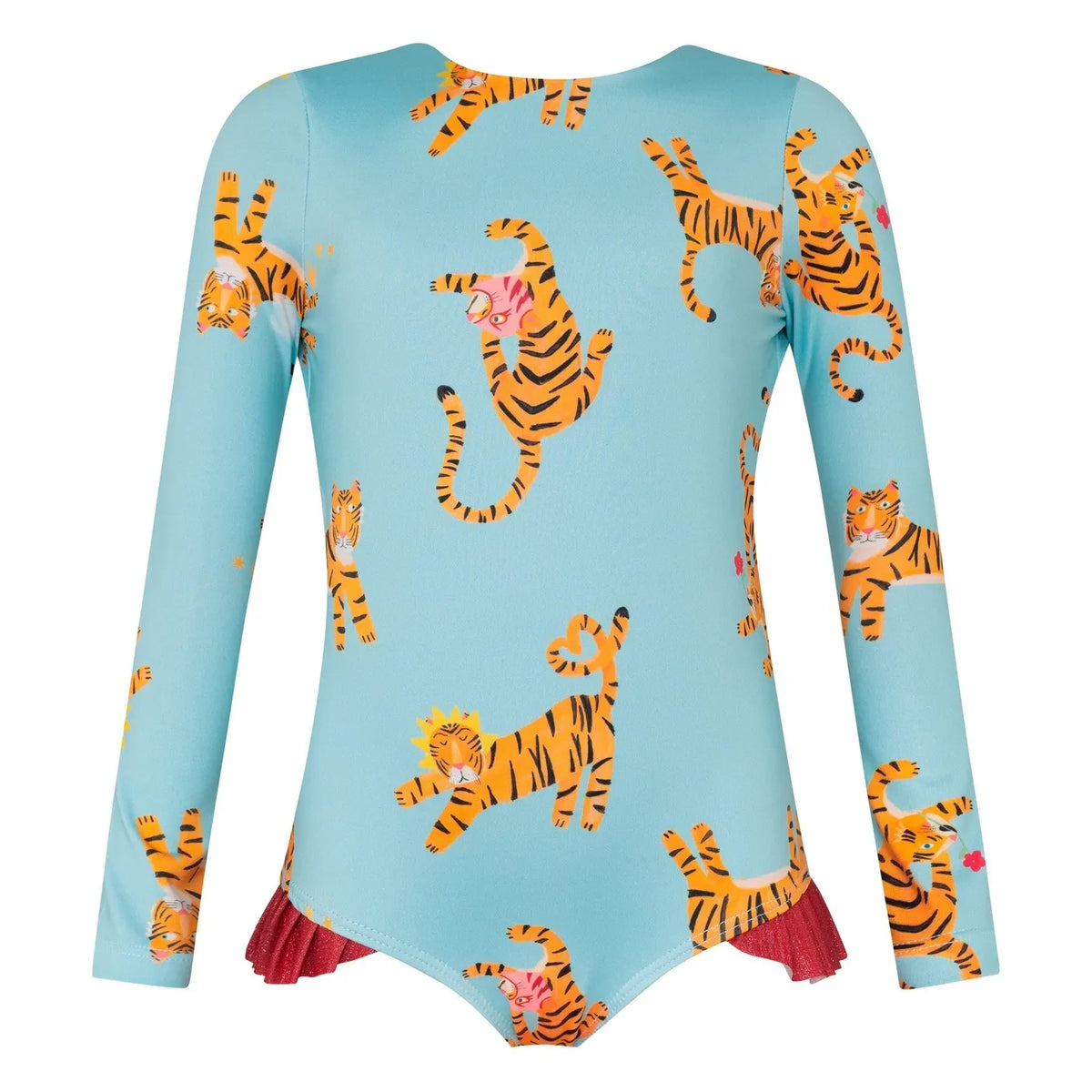 Pepita & Me - Long-Sleeve Tiger Swimsuit | Steel