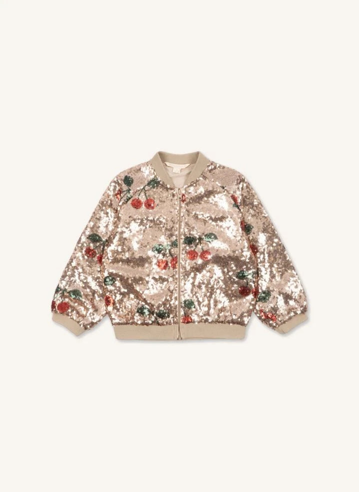 Konges Sløjd - Starla Cherry Sequin Bomber Jacket | Gold